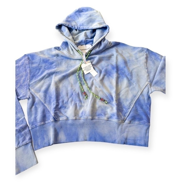 New with tag, DANNIJO Tie Dye Hoodie, Blue & White, Size M - Picture 5 of 14
